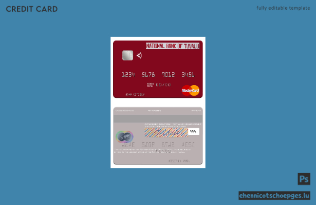 Beispielvorschau der Mastercard der Tuvalu National Bank of Tuvalu